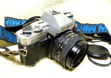 Minolta X-370 35mm FILM SLR Camera w/50mm f/1.7 MD Lens. STUDENT Special