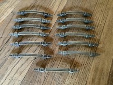 Vtg Brass Drawer Cabinet furniture Handle Pulls Lot Of 13 mid Century mcm