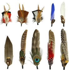 10Pcs Hat Feathers, Natural Feathers Peacock Feathers for Hats, Colorful Feather