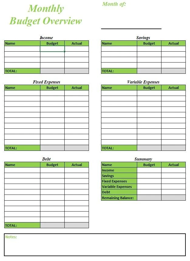 Personal Monthly Budget Plan: PDF / Spreadsheet / Both. Read Description. - Image 3 of 4