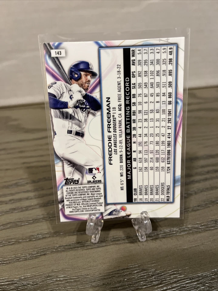 2023 Topps Cosmic Chrome Freddie Freeman #142 - Image 2 of 2
