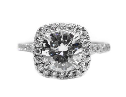 Bague De Fiançailles/mariage En Or Blanc 14k Avec Moissanite 2,45 Ct - Taille US