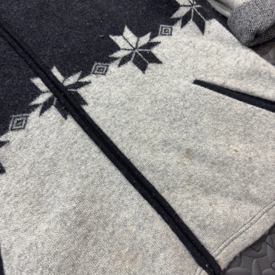 Suéter Venezia Jeans Cremallera Completa Para Mujer 18/20 Dos Tonos Gris Estampado Azteca Lana Foto 4 de 4