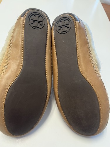 TORY BURCH Genuine Shearling Lined Slippers Size7/8 - Picture 2 of 6
