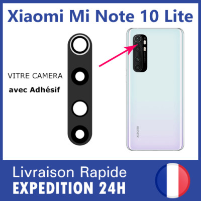 For Xiaomi Mi Note 10 Lite Rear Back Camera Glass Lens Cover with Glue Adhesive