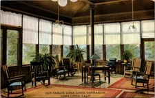 Postcard Sun Parlor Loma Linda Sanitarium Loma Linda California