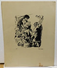 Vintage Victor Candell WPA  Lithograph "Evict" Social Realism