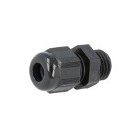 5X Ht M12 RAL9005 Kabelverschraubung M12 IP68 Mat: Polyamid Schwarz Helukabel