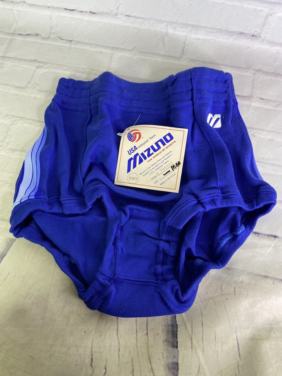 Vintage Mizuno Volleyball Shorts Briefs DEADSTOCK Blue Womens