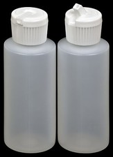 Plastic Bottle w/White Turret Lid, 2-oz., 30-Pack, New