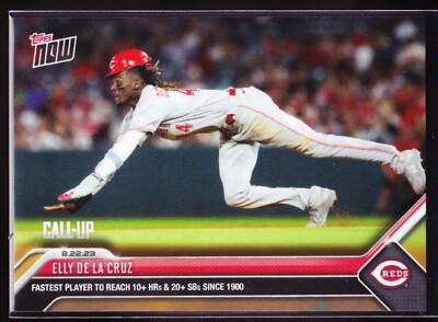 Elly De La Cruz Reds Call-Up Team History v Angels 2023 Topps Now 746 SP Base RC