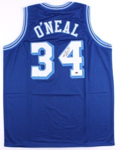 Shaquille O Neal Signed Los Angeles Lakers Throwback Jersey Schwartz Coa Ebay