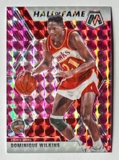 2019-20 Mosaic Dominique Wilkens Pink Camo HOF Prizm Refractor SP #294 Hawks NBA