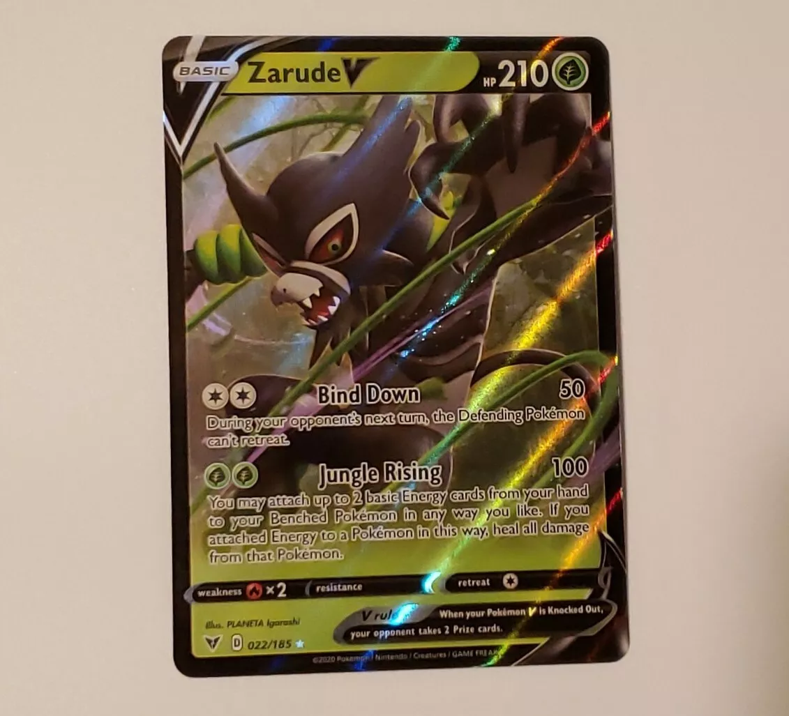 Check the actual price of your Zarude V 022/185 Pokemon card