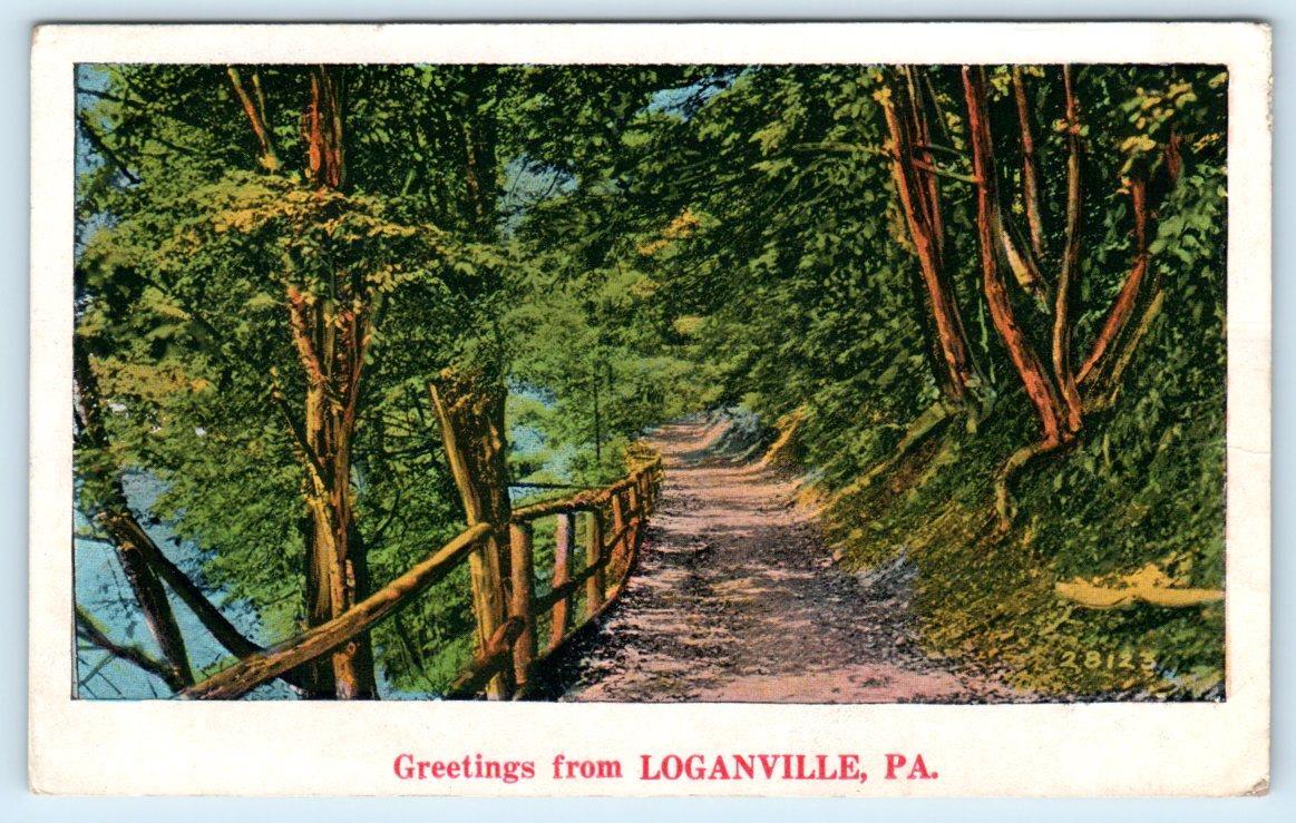Greetings from LOGANVILLE, Pennsylvania PA 1929 York County Postcard