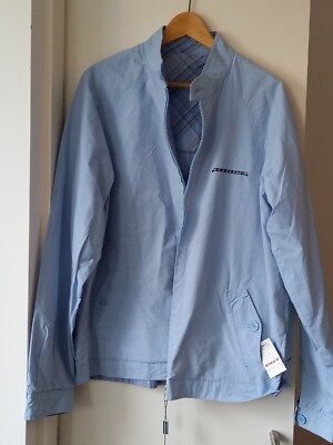 Lambretta REVERSABLE Harrington Jacket, Zipped, XL, SKY BLUE UK