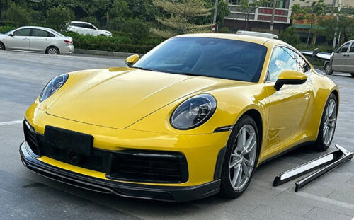 T Style Carbon Fiber Front Bumper Lip Splitter For Porsche Carrera 911 992 20 E - Bild 3 von 8