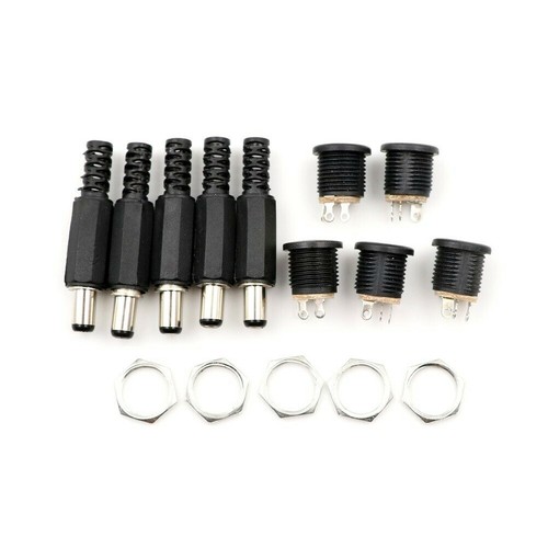 10PCS 5Male 5Female 5.5mm x 2.1m DC Power Socket Jack Connector Cable Plug Wire - Picture 2 of 10
