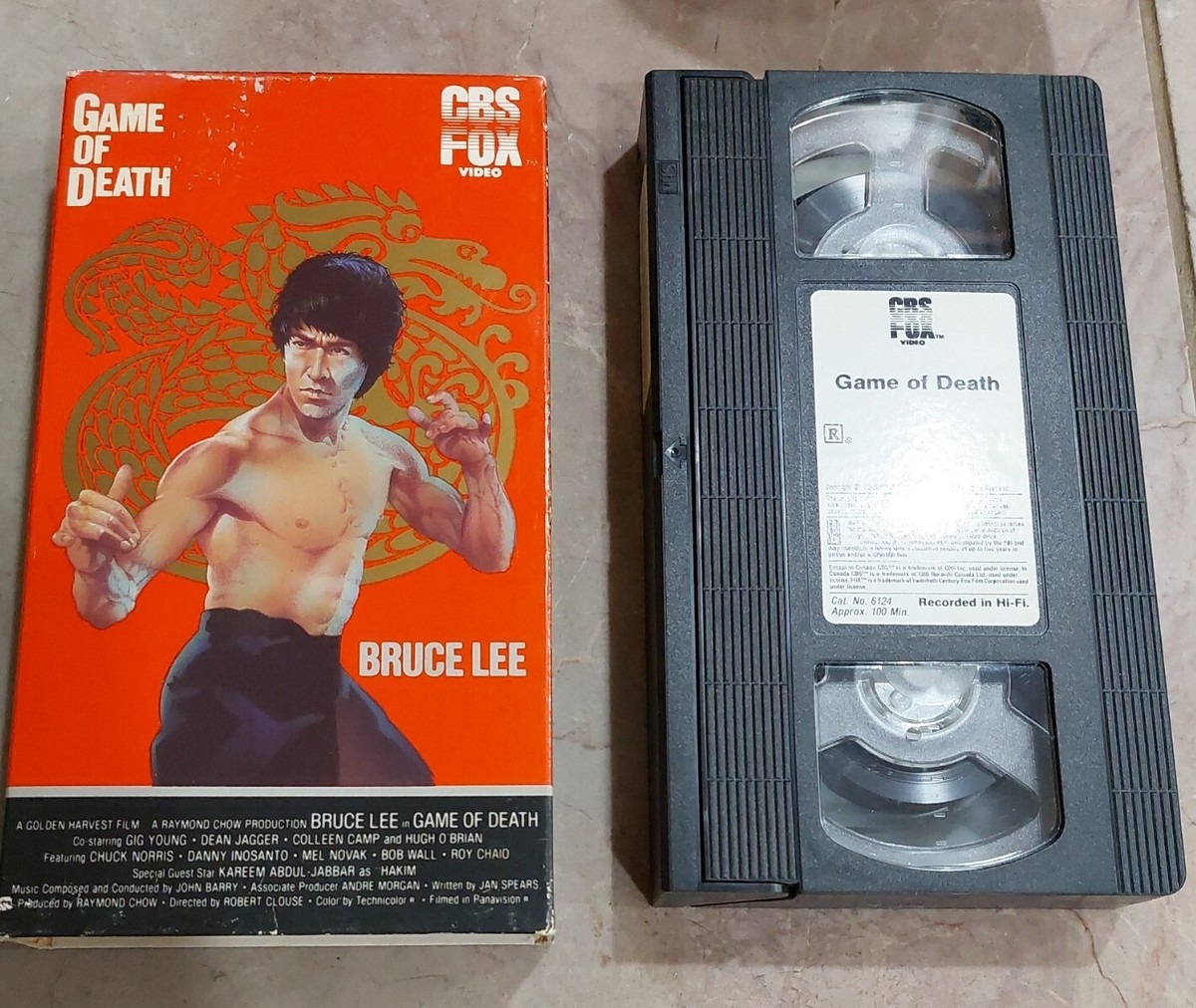 Bruce Lee Game of Death VHS CBS FOX video vintage action