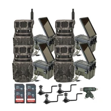 Stealth Cam Revolver 40MP Pro 360 Degree Cellular Trail Camera 4 Pack Bundle