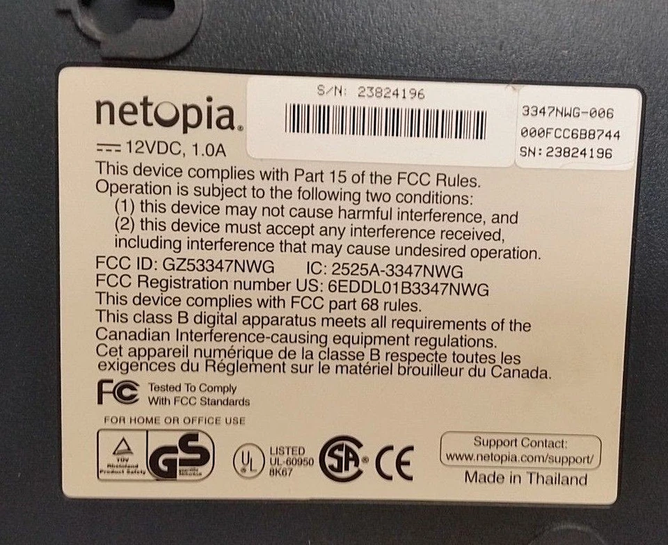 Módem de enlace inalámbrico Netopia 3347NWG-006 Foto 4 de 4