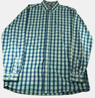 Roper Lavender Blue Plaid Long Sleeve Button Shirt XLT Western