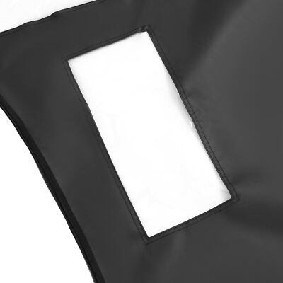 For Kawasaki Mule 600 610 610 4x4 XC Black+Clear Soft Door UTV Cab
