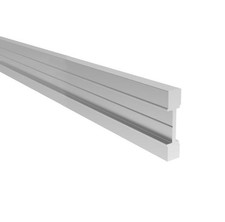 Aluprofil 0011-PRO Aluminium eloxiert Satin L2500mm Ganzglas Entw&auml;sserung