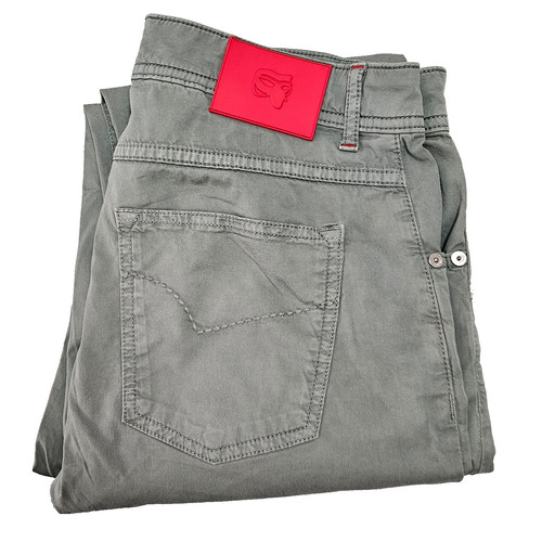 Marco Pescarolo Napoli Nerano 5-pocket Pants 32 Gray stretch cotton twill Italy