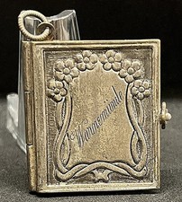 Germany antique souvenir small pendant locket art nouveau with photos