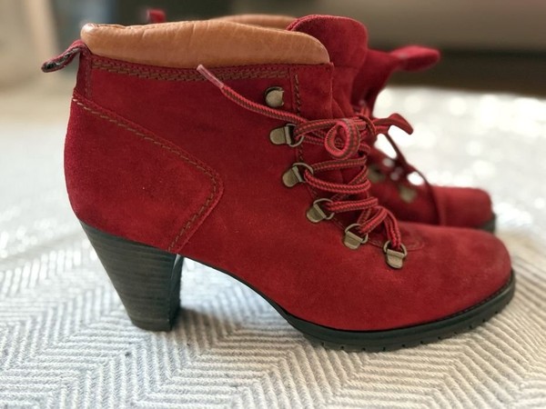 Women Paul Green Ankle Boots Red 38