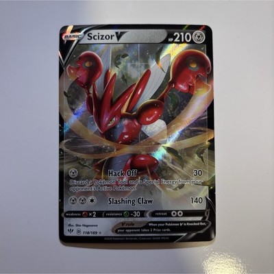 Pokémon TCG Scizor V Full Art Ultra Rare Darkness Ablaze 118/189 Holo 210HP
