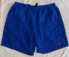 Vintage Patagonia Baggies Shorts Mens L Blue Elastic Drawstring Waist Lined Used