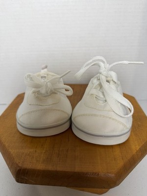 Build-A-Bear White Canvas Shoes Sneakers BAB Plush Accessory Teddy Bear Outfit