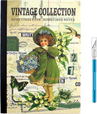 Vintage Scrapbooking Sticker Book for Adults - 800+ Washi Journaling Stickers Ep