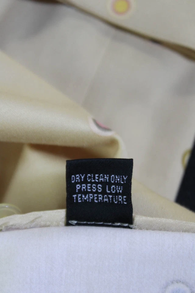 Vestido Camisa Linda Allard Ellen Tracy Mujer Algodón Estampado Cuello Amarillo Talla 8 Foto 4 de 4