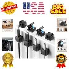 8 Pack Cord Organizer Holder, Strong Adhesive Desk Cable Management Magnetic ...
