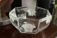 VERSACE ROSENTHAL MEDUSA HEAD CRYSTAL BOWL 7" DIAMETER