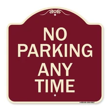 SignMission Anytime Sign, 18" x 18", Burgundy, Heavy-Gauge Aluminum