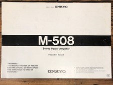 Amplificatore Onkyo modello M-508 proprietario/manuale utente *originale*