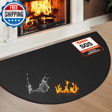 Fireplace Mat Fireproof 2' X 3'6 X 0.04 Fireplace Rugs Fire Resistant...
