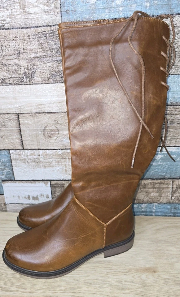 Pierre Dumas Mujer Barcelona Botas Marrón Talla 9M NUEVAS 18" Alto Foto 3 de 4
