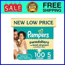 Pampers Swaddlers Fragrance Free Diapers Size 5 100 Ct Ships from USA