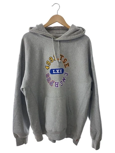 Supreme Felpa con Cappuccio Reverse Felpa XXL Cotone Grigio Usata
