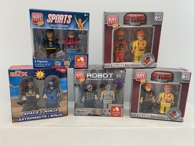 New Block Tech Figure Box Lot Fire, Space/ninja