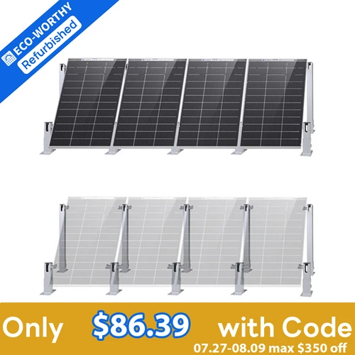 ECO-WORTHY Adjustable Solar Panel Mounting Brackets Kit System for 4PCS Panels