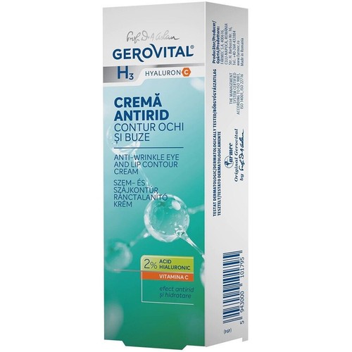 Gerovital H3 Hyaluronic C Cream Eye And Lip Contour Anti-Wrinkle 15 ml - Picture 1 of 3