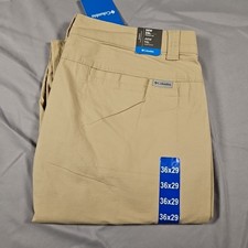 Columbia Men s Straight Leg Active Fit Pant Ancient Fossil Tan Size 36x29 NWT