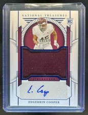 2024 National Treasures Collegiate Edgerrin Cooper RC Jersey Blue Auto #/49