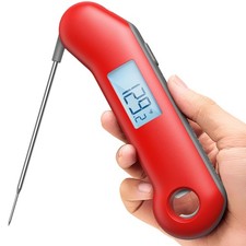 ThermoMaven ProfessionaI Meat Thermometer 1 Count (Pack of 1), Red & Gray 